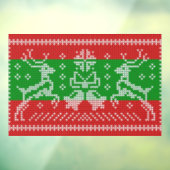 醜いセーターのジャングルのベルクリスマストナカイ ウィンドウサイン (シート3)