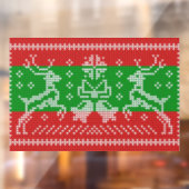 醜いセーターのジャングルのベルクリスマストナカイ ウィンドウサイン (シート2)