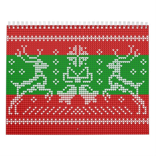 醜いセーターのジャングルのベルクリスマストナカイ カレンダー (カバー)