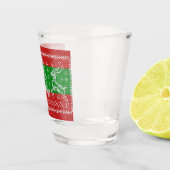 醜いセーターのジャングルのベルクリスマストナカイ ショットグラス (右)