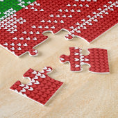 醜いセーターのジャングルのベルクリスマストナカイ ジグソーパズル (側面)