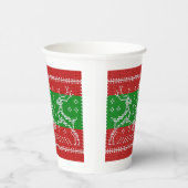 醜いセーターのジャングルのベルクリスマストナカイ 紙コップ (右)