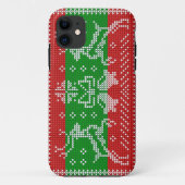 醜いセーターのジャングルのベルクリスマストナカイ Case-Mate iPhoneケース (裏面)
