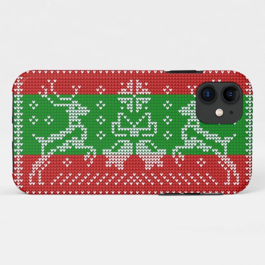 醜いセーターのジャングルのベルクリスマストナカイ Case-Mate iPhoneケース (裏面(横))