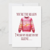 醜いセーターのバレンタイン 招待状 (正面)