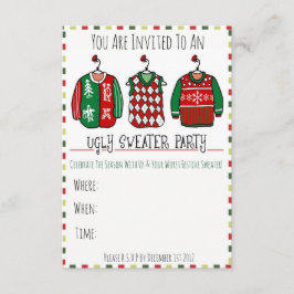 醜いセーターのパーティーの招待 招待状