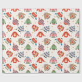 醜いセーターのホリデーラッピング紙 ラッピングペーパー (フラット)