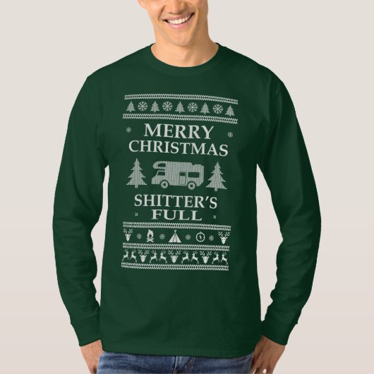 醜いセーターのメリークリスマスShitters完全なRV Tシャツ (正面)