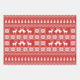 醜いセーターの柄 ラッピングペーパーシート