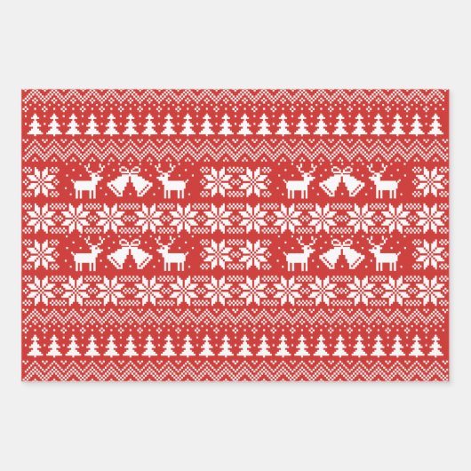 醜いセーターの柄 ラッピングペーパーシート (正面)