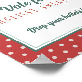 醜いセーターの編集可能な投票記号パーティー ポスター (角)