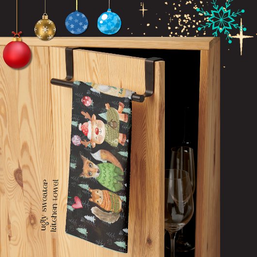 醜いセーターをロックシーズン キッチンタオル