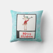 醜いセーターを着たクリスマスのトナカイお洒落 クッション (裏面)