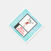 醜いセーターを着たクリスマスのトナカイお洒落 スタンダードカクテルナプキン (角)