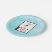 醜いセーターを着たクリスマスのトナカイお洒落 ペーパープレート (アングル)