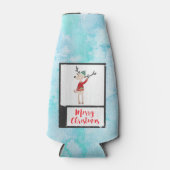 醜いセーターを着たクリスマスのトナカイお洒落 ボトルクーラー (正面)