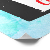 醜いセーターを着たクリスマスのトナカイお洒落 ポスター (角)