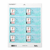 醜いセーターを着たクリスマスのトナカイお洒落 ラベル (フルシート)