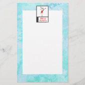 醜いセーターを着たクリスマスのトナカイお洒落 便箋 (正面)