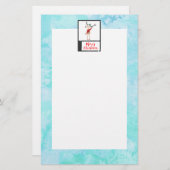 醜いセーターを着たクリスマスのトナカイお洒落 便箋 (正面/裏面)