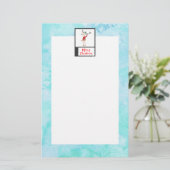 醜いセーターを着たクリスマスのトナカイお洒落 便箋 (スタンド正面)