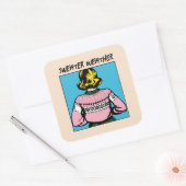 醜いセーターウェザーホリデーポップ・アートのアートステッカー スクエアシール (封筒)