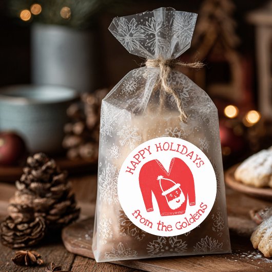 醜いセーターカスタムホリデークリスマス ラウンドシール