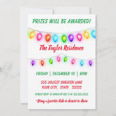 醜いセーターカラフルコンテストパーティー 招待状 (裏面)