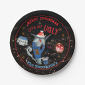醜いセーターキャット&マウスホリデイ ペーパープレート (正面)