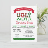 醜いセータークリスマスの年次オフィスパーティー 招待状 (スタンド正面)