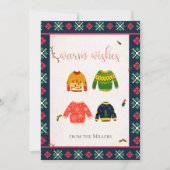 醜いセータークリスマスウォーミングスホリデーカード (正面)