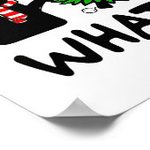 醜いセータークリスマスツリーいけなブラックキャット何 ポスター (角)