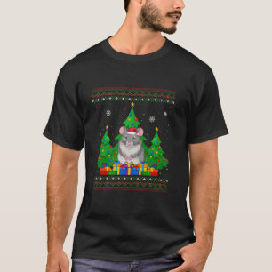 醜いセータークリスマスツリーサンタハットドーマウスクスマ Tシャツ