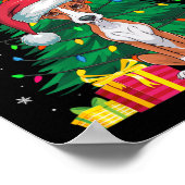 醜いセータークリスマスツリーライトウィペットドッグサン ポスター (角)