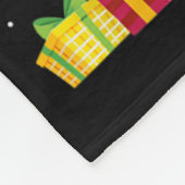 醜いセータークリスマスツリーライトトイキツネテリアドッグ フリースブランケット (角)