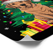 醜いセータークリスマスツリーライトラブラドールドッグサ ポスター (角)