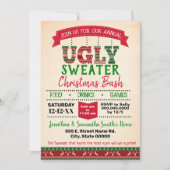 醜いセータークリスマスバッシュの年間パーティー 招待状 (正面)