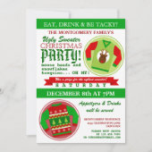醜いセータークリスマスパーティの招待状 招待状 (正面)