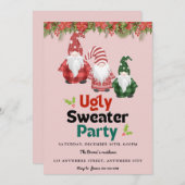 醜いセータークリスマスパーティの招待状 招待状 (正面/裏面)