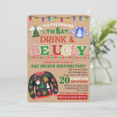 醜いセータークリスマスパーティの招待状 招待状 (スタンド正面)