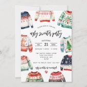 醜いセータークリスマスパーティの招待状 招待状 (正面)