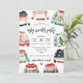 醜いセータークリスマスパーティの招待状 招待状 (スタンド正面)
