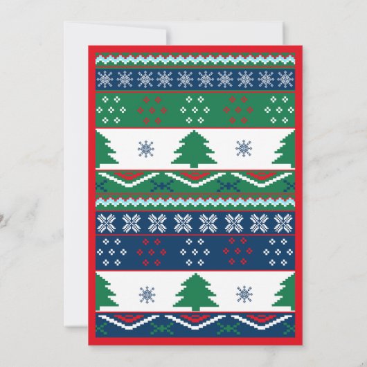 醜いセータークリスマスパーティの招待状 招待状 (裏面)