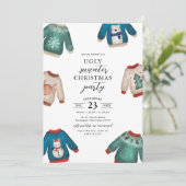 醜いセータークリスマスパーティの招待状 招待状 (スタンド正面)