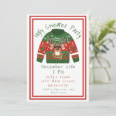 醜いセータークリスマスパーティの招待状 招待状 (スタンド正面)