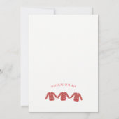 醜いセータークリスマスパーティの招待状 招待状 (裏面)