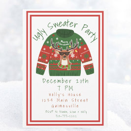 醜いセータークリスマスパーティの招待状 招待状