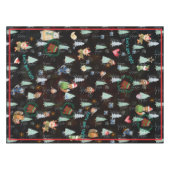 醜いセータークリスマスパーティーかわいい動物 テーブルクロス (正面(横))