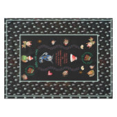 醜いセータークリスマスパーティーアニマルズブラックティール(緑がかった色) テーブルクロス (正面(横))