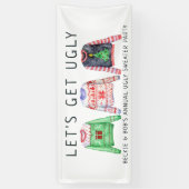 醜いセータークリスマスパーティーウェルカムバナー 横断幕 (縦)